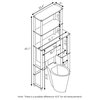 Turn-N-Tube Toilet Space Saver with 5 Shelves, Espresso/Black, 17050EX/BK