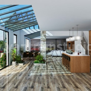 3D Interior Kitchen Design View