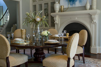 Inspiration for a traditional dining room in Miami.