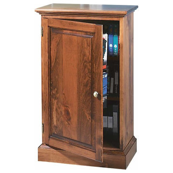 Traditional Video Storage Cabinet Unfinished Pine Wood