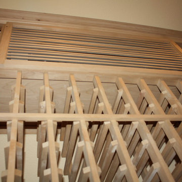 RM2600 Split System Wine Cooling Unit Hidden in a Wooden Grill Cover