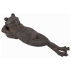 Reclining Frog with Music Player Indoor/Outdoor Statue Cast Iron Finis