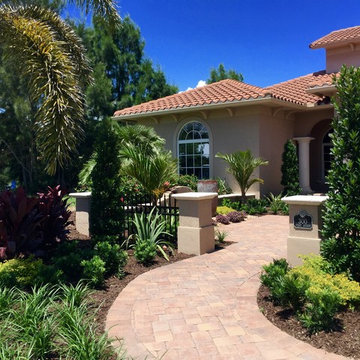 Melbourne Beach courtyard landscape planting