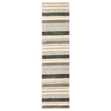 Safavieh Tibetan Tib318A Striped Rug, Gray/Multi, 2'0"x8'0" Runner