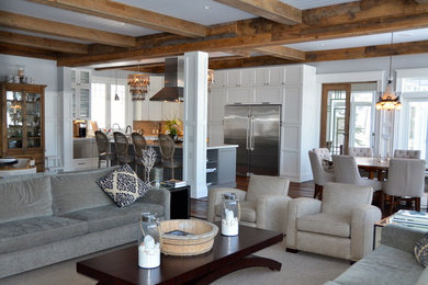 Family room - coastal family room idea in Toronto