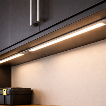 Garage Cabinet LED Lighting Installation | Custom Garage Storage Texas