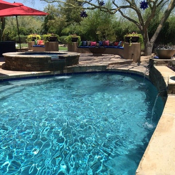 Lightstreams Royal Blue Waterline Tile & Peacock BBQ