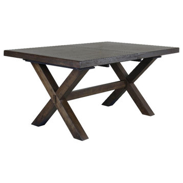 Astoria Mocha Brown Wood  80-inch Trestle Dining Table