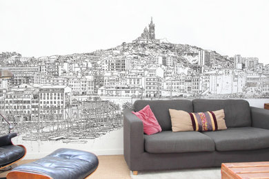 Papier peint Marseille Vieux Port