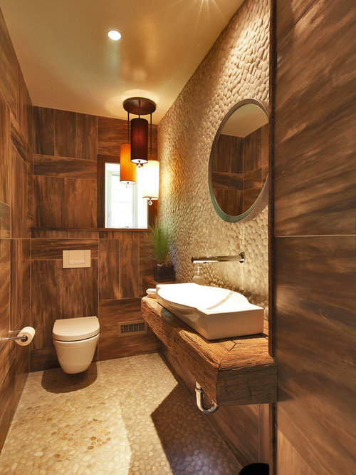 Rustic Powder Room Design Ideas, Remodels & Photos