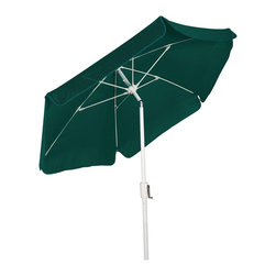 FiberBuilt Umbrellas LLC - Fiberbuilt 7.5 Foot Hexagonal Foresh Green White Finish Garden Umbrella - Outdoor Umbrellas