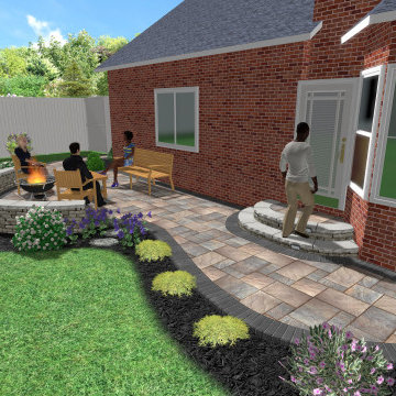 Backyard Patio, Fence, and Front Steps
