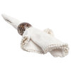 Wide Tiger Cowrie Shell Napkin Rings, Set of 4