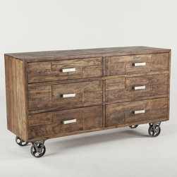 Brooklyn Industrial Loft 6 Drawer Dresser - Dressers
