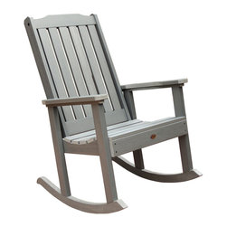 Highwood - Lehigh Outdoor Rocking Chair, Coastal Teak - Outdoor Rocking Chairs