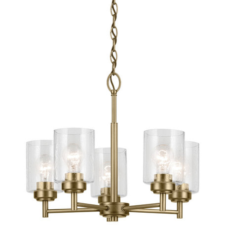 Kichler 44030 Winslow 5 Light 20"W Chandelier - Natural Brass