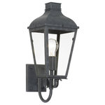 Crystorama - Crystorama DUM-9801-GE 1 Light Outdoor Wall Mount in Graphite - Inspired by classic street lanterns of the past, the Dumont's vintage-style design will add old world charm to your exterior. The graphite finish paired with clear glass panels and durable steel construction exudes a classic look suitable to work with any home. Its striking look is sure to add curb appeal.