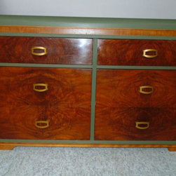 Painted burlwood dresser - Products