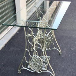 Vintage Table-Converted from 1915 Singer Frame - Side Tables And End Tables