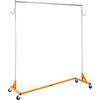 Z Rack Adjustable Height Rolling Garment Rack, Orange, 23.62x64.96x70.87 in