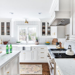 Montvale, NJ - Transitional - White U Shaped Kitchen Cabinets - Kitchen Cabinetry