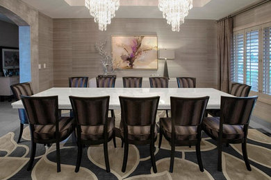 Example of a trendy dining room design in Other