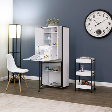 Sew Ready Craft / Multi-use Armoire in Charcoal / White #13379