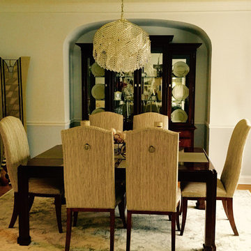 Upholstered Dining Room Chairs with Nail Heads