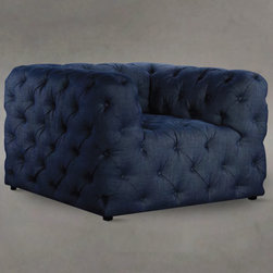 Carnegie Tufted Upholstered Club Chair - Armchairs And Accent Chairs