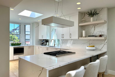 Minimalist kitchen photo in Boston