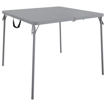COSCO XL 38.5" Fold-in-Half Card Table w/ Handle Indoor & Outdoor in Gray