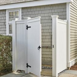 Custom Shower Enclosure and Lattice Skirts - Outdoor Showers