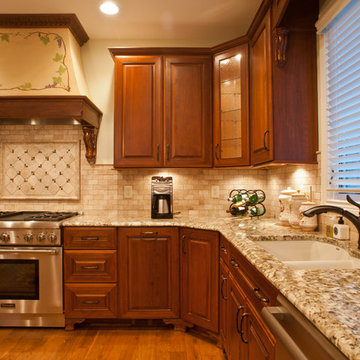 Indianapolis Tuscan Themed Kitchen and First Floor Remodel