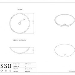 LUSSO STONE ITALIA CARRARA FREESTANDING MARBLE BASIN 400 - Products