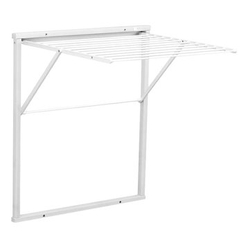 Kledy Wall-Mounted Clothes Airer, White