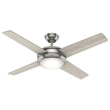 Hunter 50848 Marconi 52" Ceiling Fan, LED Light and Wall Control, Brushed Nickel