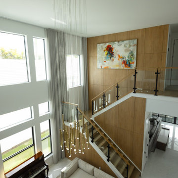 Modern Architectural Millwork Feature Wall & Stair Paneling