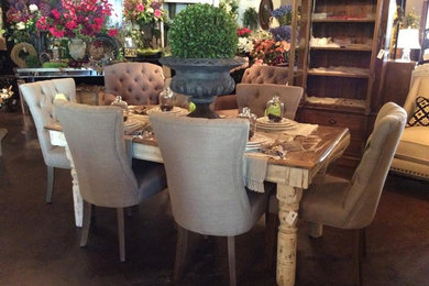 Example of a transitional dining room design in Wichita