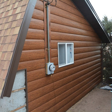 Custom Log Home - Steel Log Siding Cheyenne, WY