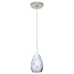 Besa Lighting - Besa Lighting 1XT-1713MG-SN Pera 6 - One Light Cord Pendant with Flat Canopy - The Pera 6 is a curvy bell-bottomed shape, that fiPera 6 One Light Cor Bronze Marble Grigio *UL Approved: YES Energy Star Qualified: n/a ADA Certified: n/a  *Number of Lights: Lamp: 1-*Wattage:50w GY6.35 Bi-pin bulb(s) *Bulb Included:Yes *Bulb Type:GY6.35 Bi-pin *Finish Type:Bronze