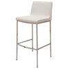 White Leather Colter Bar Stool