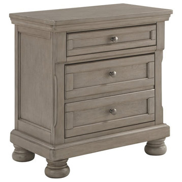 Bowery Hill 2 Drawer Nightstand in Light Gray