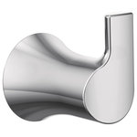 Moen - Moen Doux Single Robe Hook Chrome, YB0203CH - A graceful arc and unique, soft-stream water flow, make Doux the perfect addition to any bathroom interior as it redefines modern in the language of great design. The D-shaped spout was carefully crafted to present the water in a flat, thin silky ribbon to continue the clean lines of the faucets smooth, wide form.