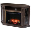 Austindale Electric Fireplace with Media Storage, Engineered Wood, Birch Veneer