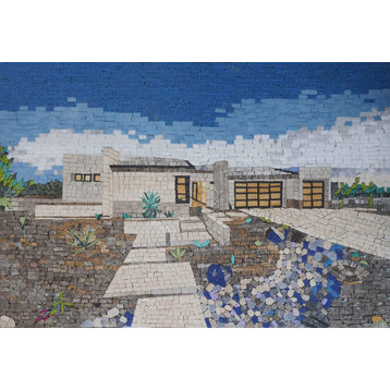 Modern Mosaic House - Mosaic Wall Art
