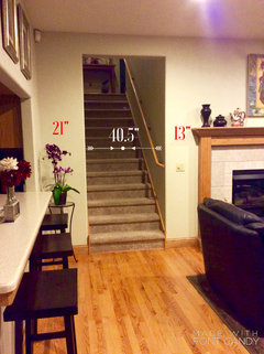 Interior door for staircase