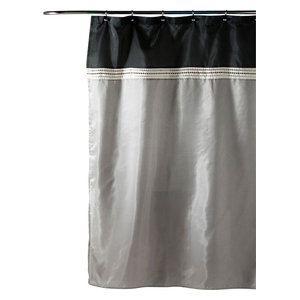 Shimmer Sequins Shower Curtain Silver 70x72 Contemporary