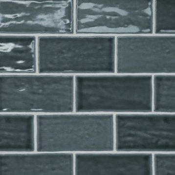 Marin 2.5" x 5" Ceramic Wall Tile, Midnight Tide (60-pack/5.38 sqft.)