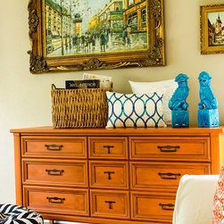 Barcelona Orange Midcentury chest - Accent Chests And Cabinets