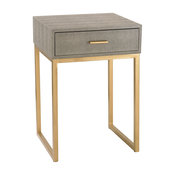 Shagreen Side Table, Gray